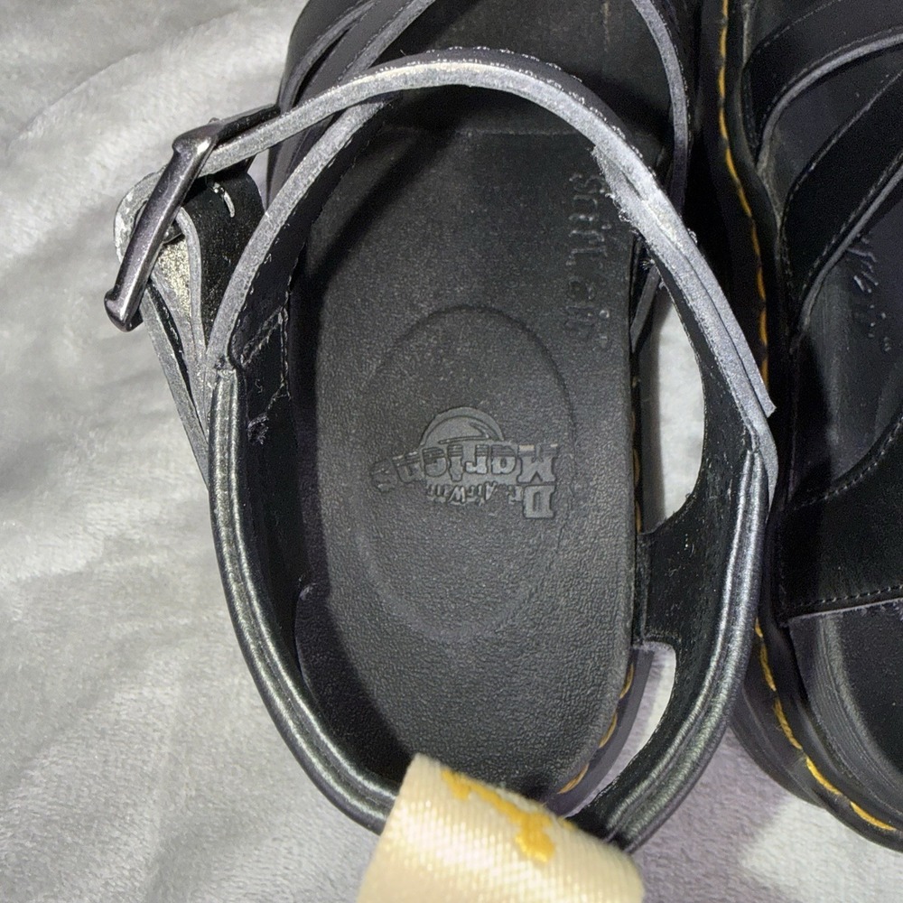 Dr. Doc Martens Blaire Athena Gladiator Sandals Black Women's Size 8 Retro - Picture 10 of 16